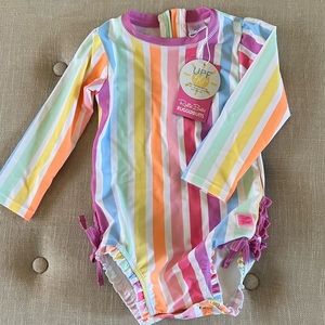 NWT RuffleButts long sleeve rash guard